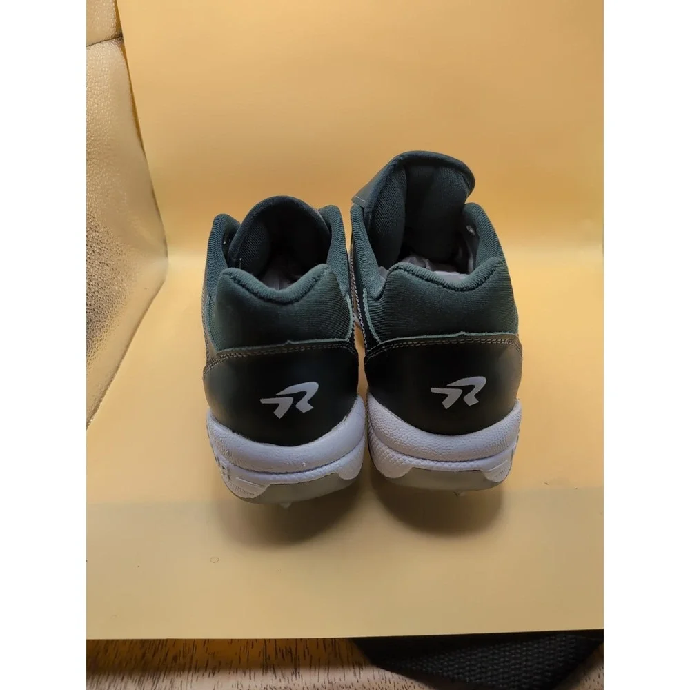 Dark Green Ringor Dynasty II Spike Women's Softball Cleats‎ All-Leather. 8.5
